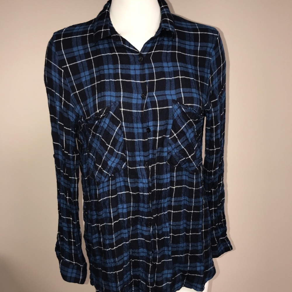 |DONATING SOON| Miracle Berry Blue Plaid Shirt
